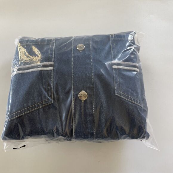 VINTAGE Sean‎ John Denim Jean Shirt Mens Medium Hip Hop Y2K Button Up Streetwear - Picture 12 of 12